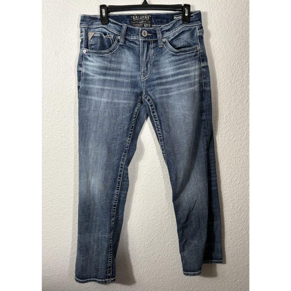 Salvage Jeans Mens 31R‎ Blue Mayhem Boot Regular Fit Denim 31x28 BKE Blue Denim